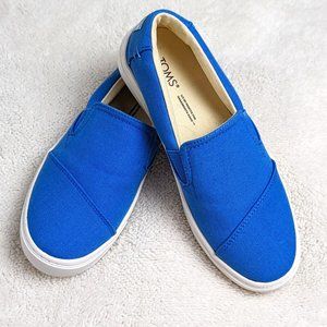 New Toms Luca Slip On Sneaker Azure Blue Size 5